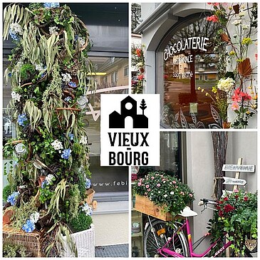Photo montage des façades en fleurs